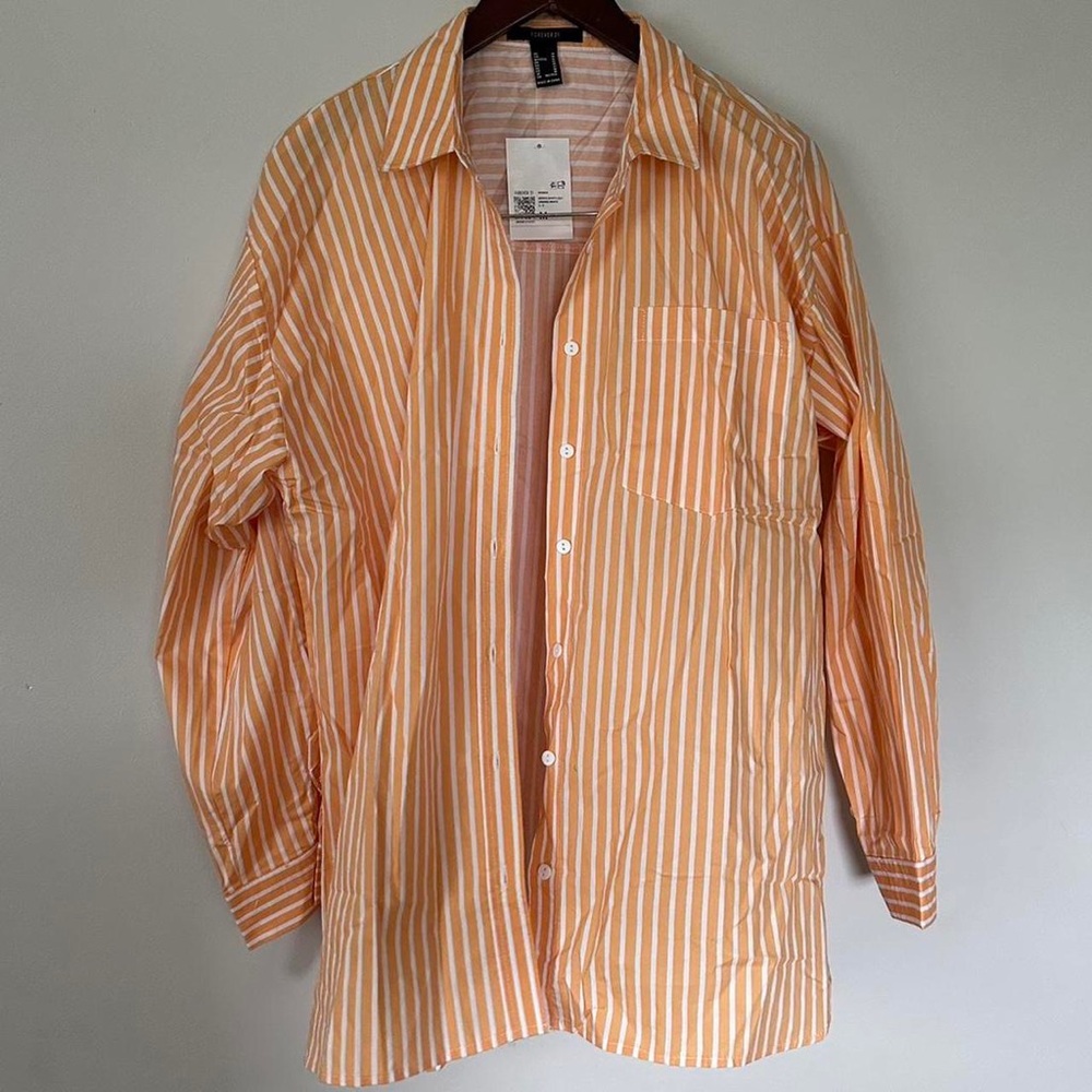 l forever 21 long sleeve stripped button up